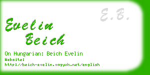 evelin beich business card